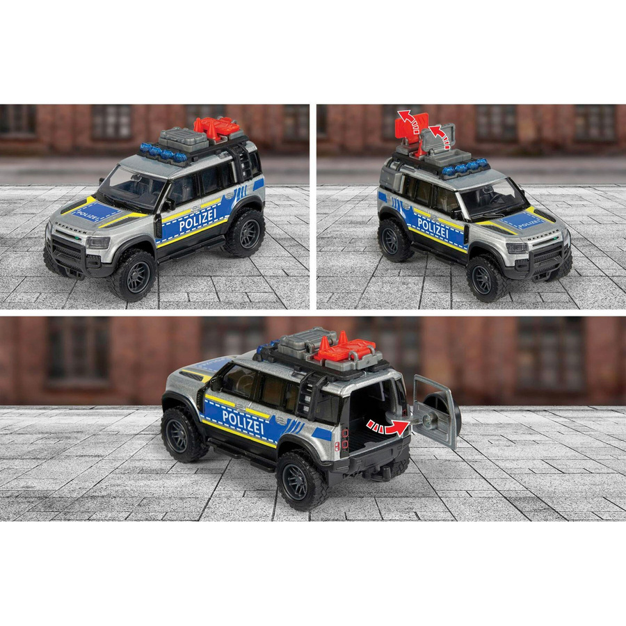Majorette Land Rover Defender 90 Police, Einsatzfahrzeug, ab 3 Jahren - Bild 3
