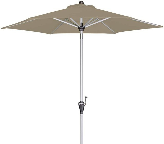 Doppler Active Auto Tilt Mittelstockschirm in Beige/Silver aus Aluminium und Polyester mit Ø 210 cm und Kurbelmechanismus - Bild 1