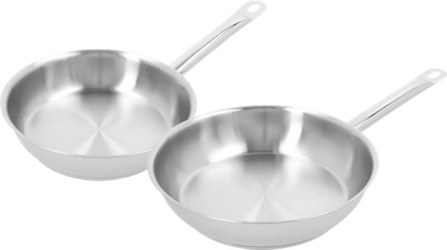 Demeyere Cosi 3 Edelstahl Bratpfannenset, 2-teilig, Silber, unbeschichtet, Durchmesser: 24 cm und 28 cm - Bild 1