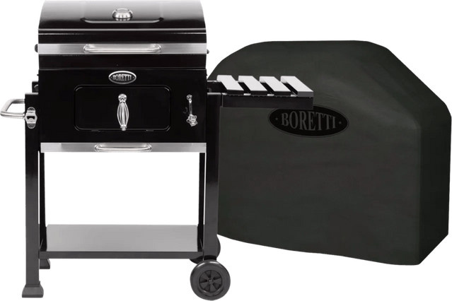 Boretti Carbone 2.0 Holzkohlegrill mit passender Abdeckung in Schwarz - Bild 1