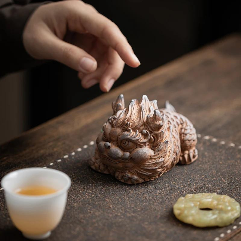 Tinika Chen Qilin Figur aus Keramik als Teehaustier für dein chinesisches Teehaus und Kung Fu Teegeschirr Zubehör - Bild 2