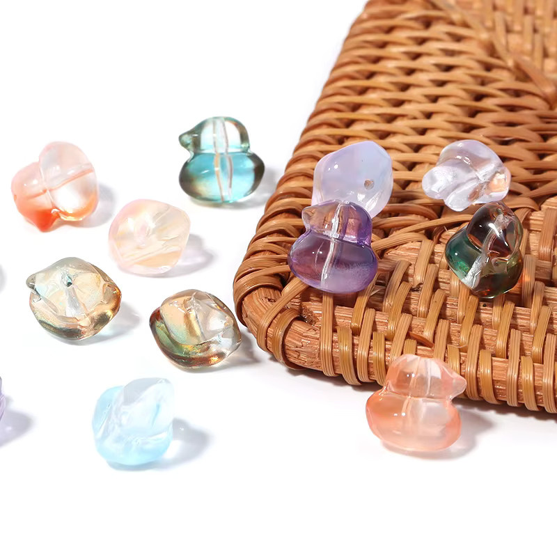 lingsai Perlen, Kürbis geformt, Glas, Mix Farbe, 12 mm - Bild 2