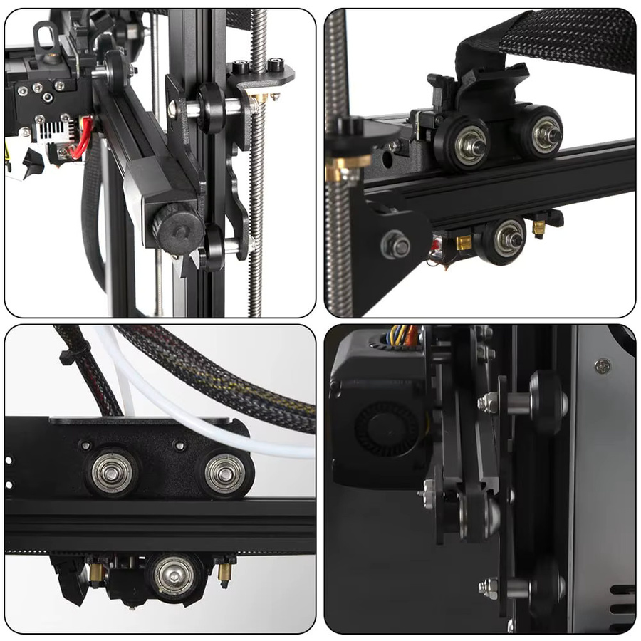 Creality Ersatzteil Set für Ender 3 und CR-10: POM Kunststoff-Räder und 625zz Linearlager für FDM 3D-Drucker in Schwarz und Transparent - Bild 5