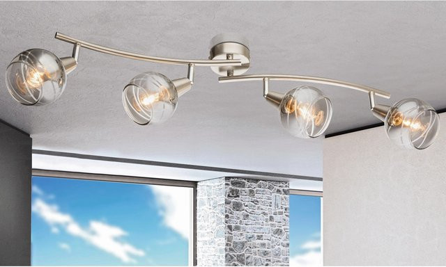 Globo LED-Strahler ROMAN in Nickel matt und Grau mit E14 Fassung - Bild 1
