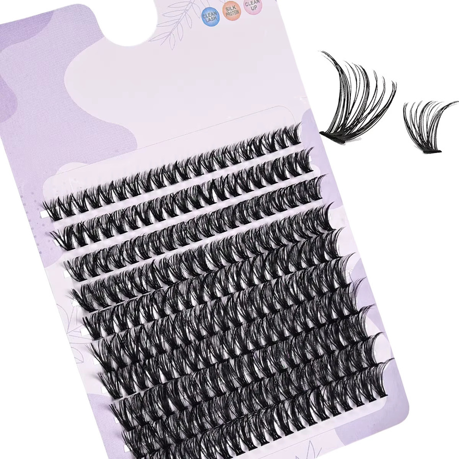 JIEFUXIN Wimperncluster, 200 Stück, 8–16 mm, D-Locken, Unisex - Bild 3