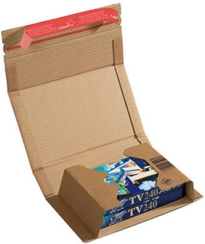 ColomPac Wickelverpackung CP 020 aus Wellpappe mit Selbstklebeverschluss, Braun, B: 27,1 cm, T: 16,5 cm, H: 7,3 cm - Bild 1