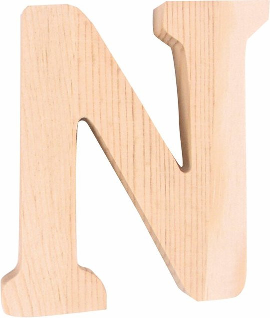 Rico Design Holz-Buchstabe N aus Holz, Höhe: 8 cm - Bild 1