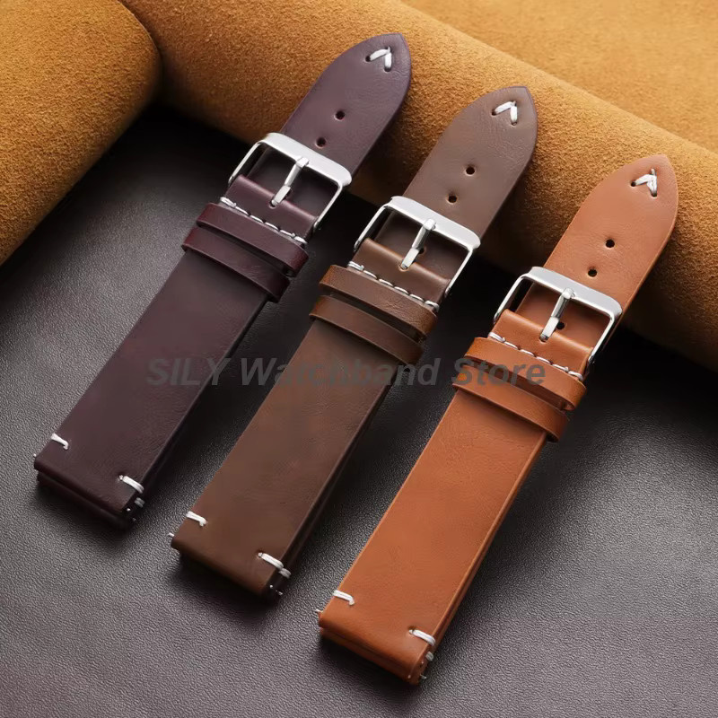 asukaband Uhrenarmband Leder, Retro-Ölwachs-Leder, Unisex - Bild 2