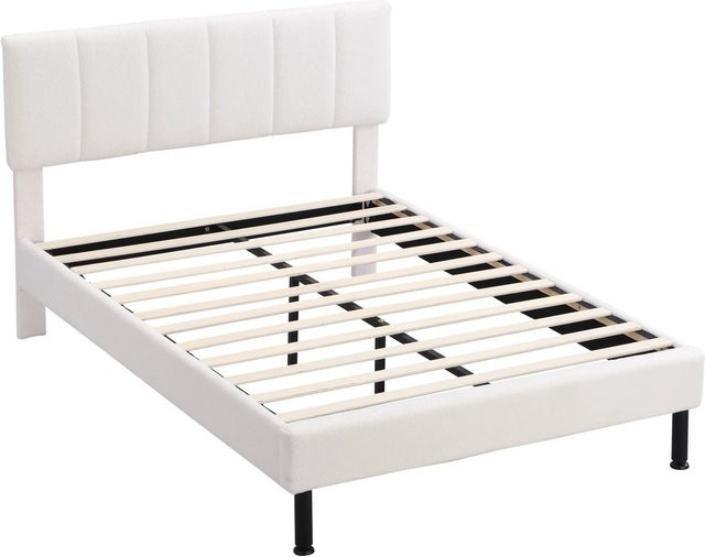 okwish Polsterbett in Beige mit Eisenfüßen für dein Schlafzimmer, B/T/H: 140 x 190 x 147,5 cm - Bild 1