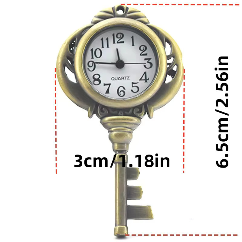 wecin Taschenuhr Halskette, Quarz, Bronze, Messing, Unisex - Bild 2