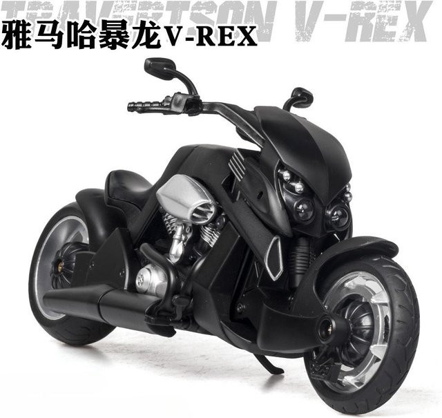 Linyi toy car Tyrannosaurus V-Rex Motorrad, Modellauto, 1:12, Metall, mit Licht und Sound, ab 14 Jahren - Bild 1