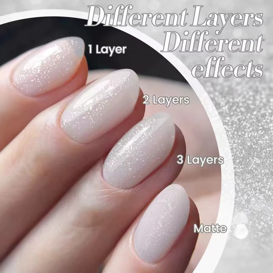 MISS SHAKA Nagellack Gel, Milchweiß, Glänzend, 12 ml - Bild 5