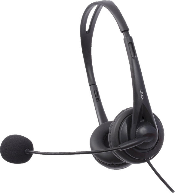 Lindy On-Ear Headset kabelgebunden USB-A Schwarz - Bild 1