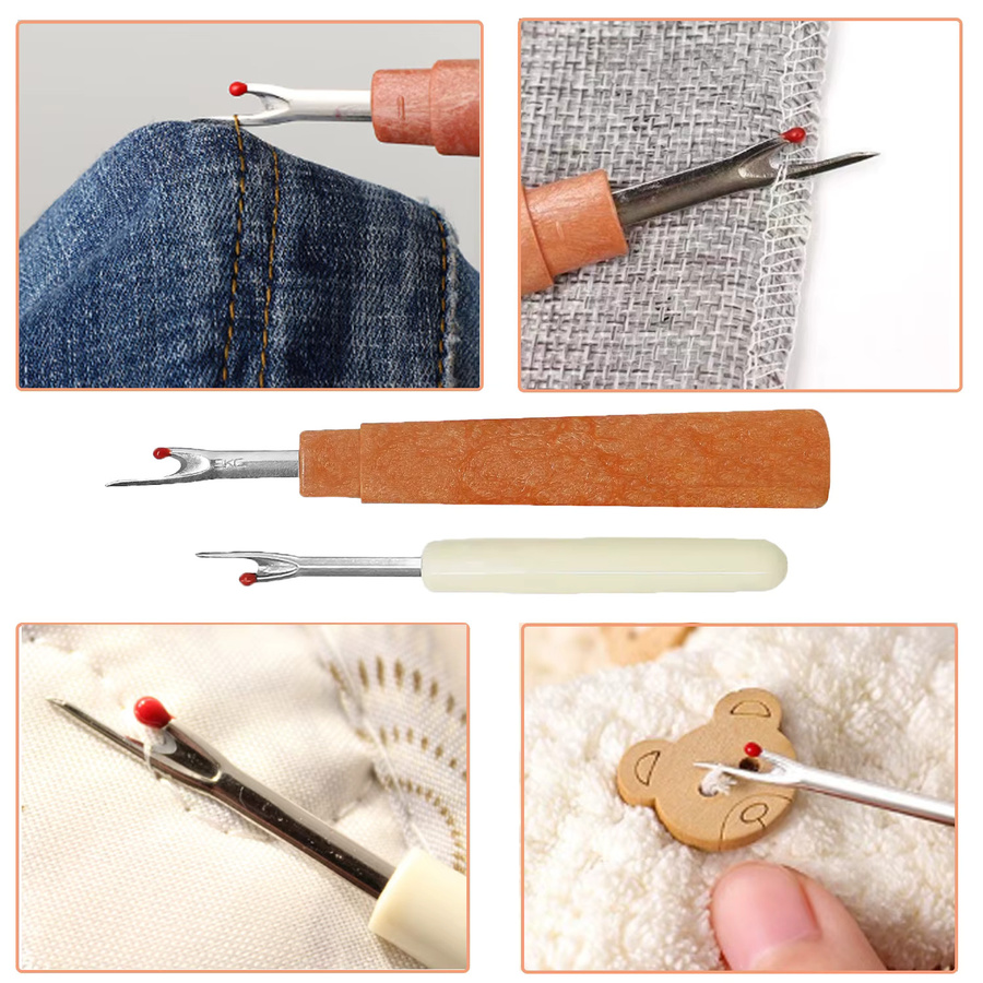 OZXHIXU Nahttrenner und Fadenentferner Set aus Kunststoff, 2 Stück Nähwerkzeuge für DIY-Bastelarbeiten und Nähzubehör - Bild 4