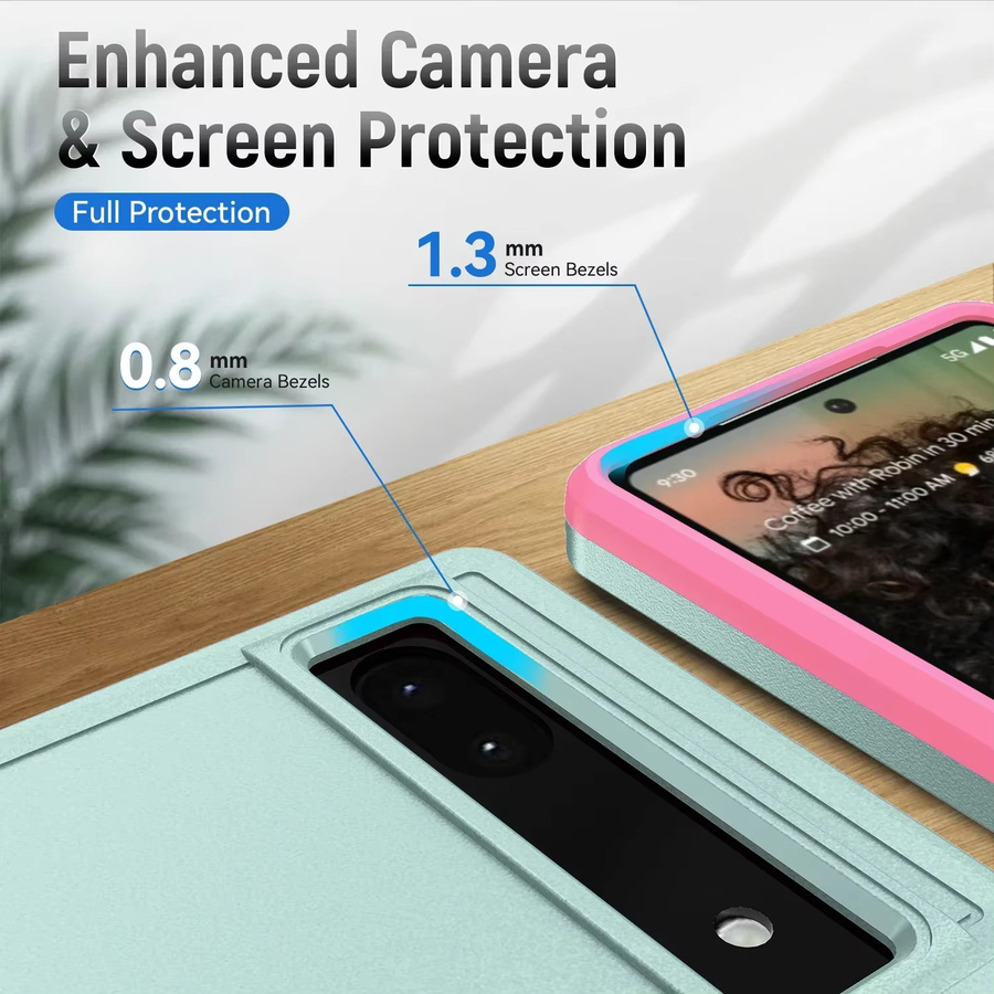 Stoßfeste Hybrid-Schutzhülle für Google Pixel 10a in Grün aus PC und TPU - Bild 5