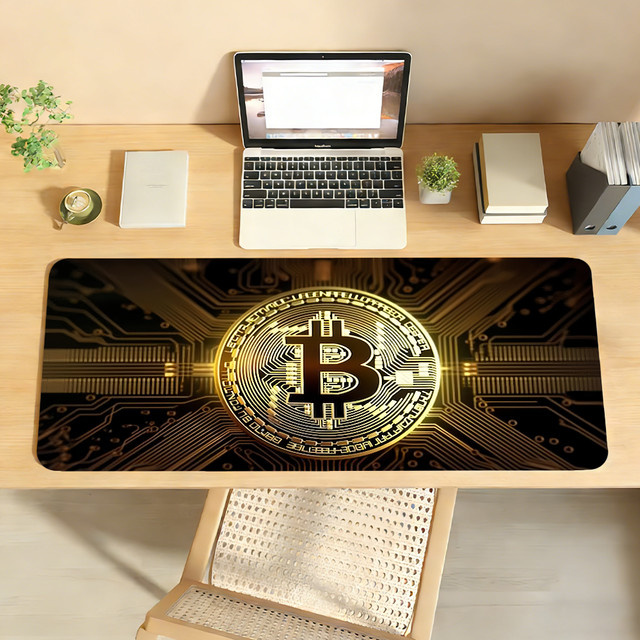 B-BitcoinS XXL Mauspad aus Gummi, rutschfeste Schreibtischunterlage für Gaming und Büro - Bild 1