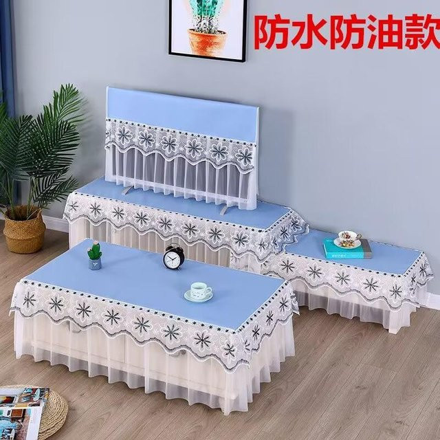 Waschbare rechteckige Tischdecke mit Spitze von Super Six für Hochzeit und Party, B/T/H: 35 x 60 x 30 cm - Bild 1