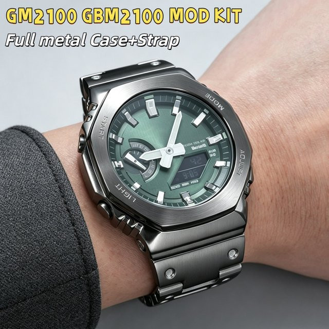 Casio Mod-Kit Edelstahlgehäuse & Metallarmband, Gunmetal, Unisex - Bild 1