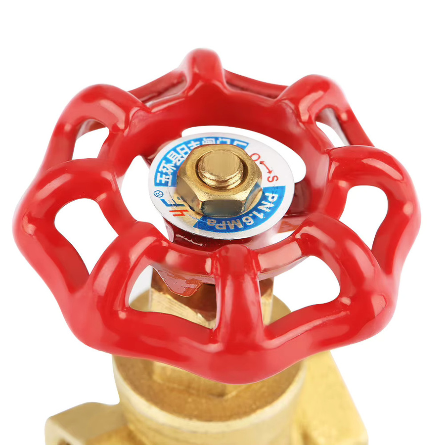 Messing Absperrschieber DN15 mit BSPP G1/2 Anschluss in gebürsteter Messing-Optik für Wasser, Öl und Gas - Bild 2