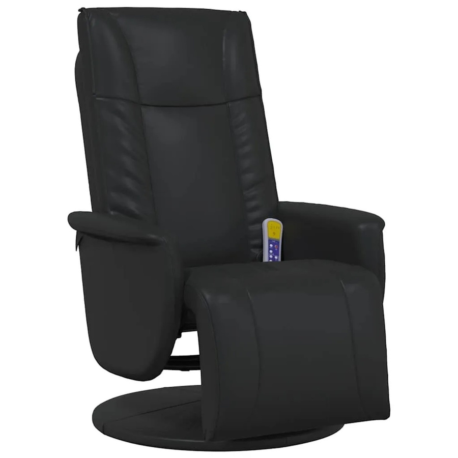 vidaXL Massagesessel mit Fußteil in Schwarz aus Kunstleder und Schaumstoff - Bild 2