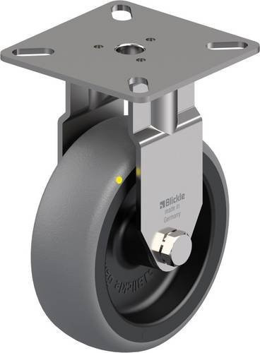 Blickle Bockrolle Rad-Durchmesser 75mm Tragfähigkeit max. 50kg in Schwarz-Grau aus Edelstahl - Bild 1