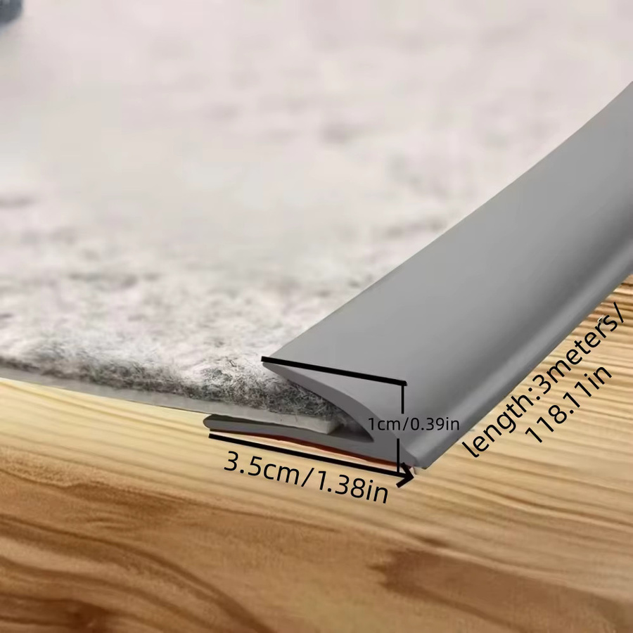 3M Übergangskantenstreifen für Teppich und Boden in Grau, Länge: 3 m - Bild 2