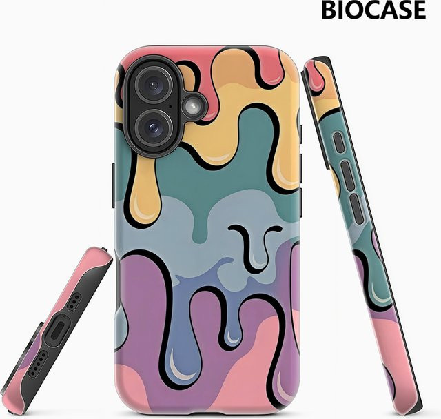 Fluid Pastels Handyhülle für iPhone 17 16 15 14 13 12 Pro Max Plus mit doppelschichtiger Rückseite in Multicolour - Bild 1