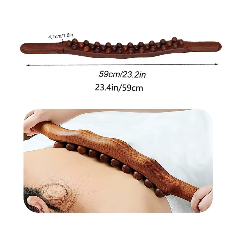 JWWMMJ Gua Sha Holz Stick Massagegerät, Unisex - Bild 7