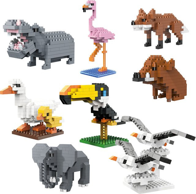 Xplore Animal Paradise Micro Mini Blocks Set, Wildtiermodelle - Bild 1