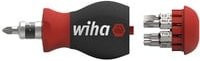 Wiha Stubby Werkstatt Bit-Schraubendreher mit Bit-Magazin und 7 Doppelbits 1/4 Zoll in Schwarz-Rot - Bild 2