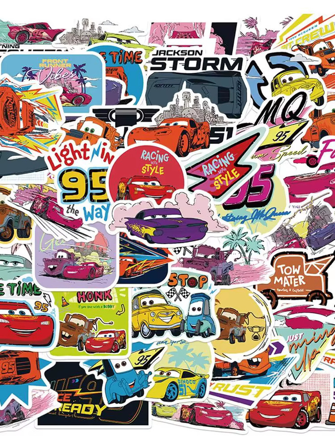 Disney Cars Lightning Mcqueen Cartoon Graffiti Aufkleber, Sticker, Bunt / Mehrfarbig - Bild 6