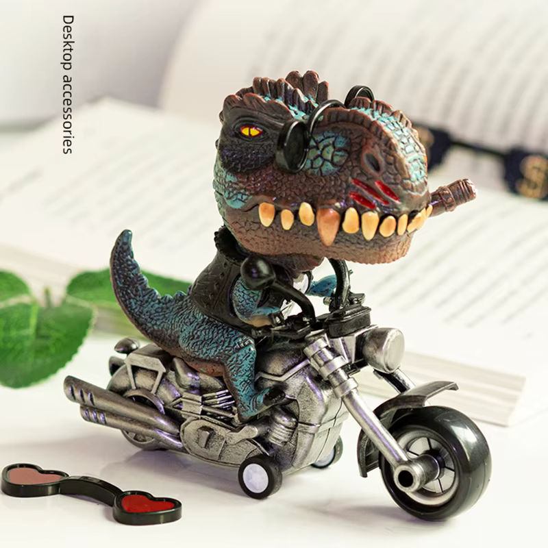 Kreative Dinosaurier Tierfiguren aus Kunstharz als Miniatur-Dekoartikel für Kinder und Heimdekoration in Mehrfarbig - Bild 2