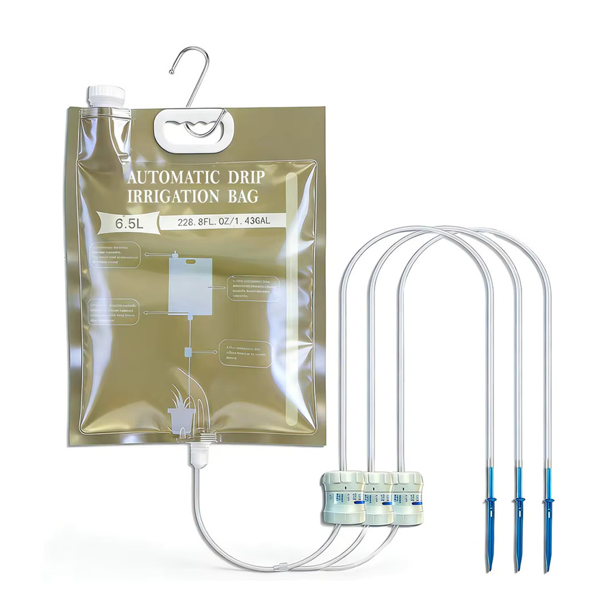 Automatischer Tropfbewässerungsbeutel von scimaker mit Durchflussregelventil und Spike für Topfpflanzen, transparent, 6,5 l - Bild 2