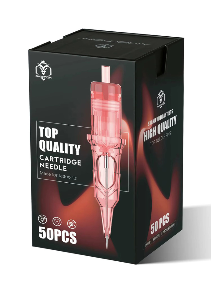 Ambition Tattoo Patronen Nadeln, Rosa, 50 Stück, 0,3mm/0,35mm - Bild 6