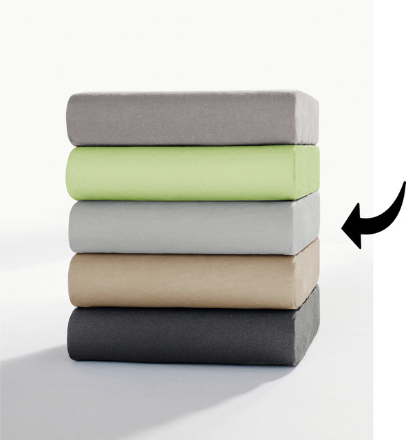 Dreamtex Jersey Spannbetttuch aus Baumwolle für Topper und Boxspringbetten, King/Extra-Large, B/T: 180 x 220 cm - Bild 1