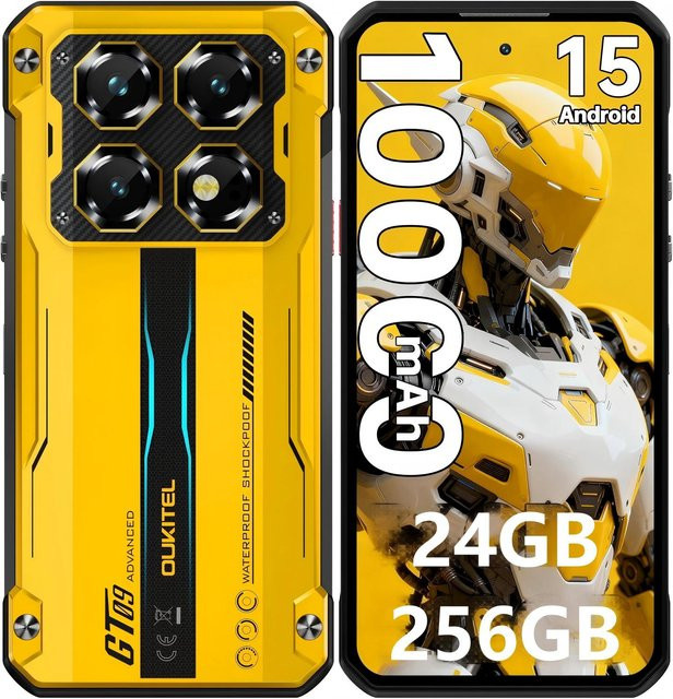 OUKITEL WP60 5G Smartphone mit 256 GB Speicher, 24 GB RAM, 7.2 Zoll Display und 10000mAh Akku in Gelb - Bild 1
