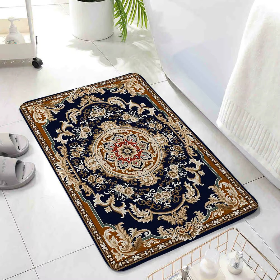 Beast Kingdom Persischer Teppich mit floralem Muster, Waschbar und Rutschfest, Multicolour, B/T: 60 x 40 cm - Bild 4