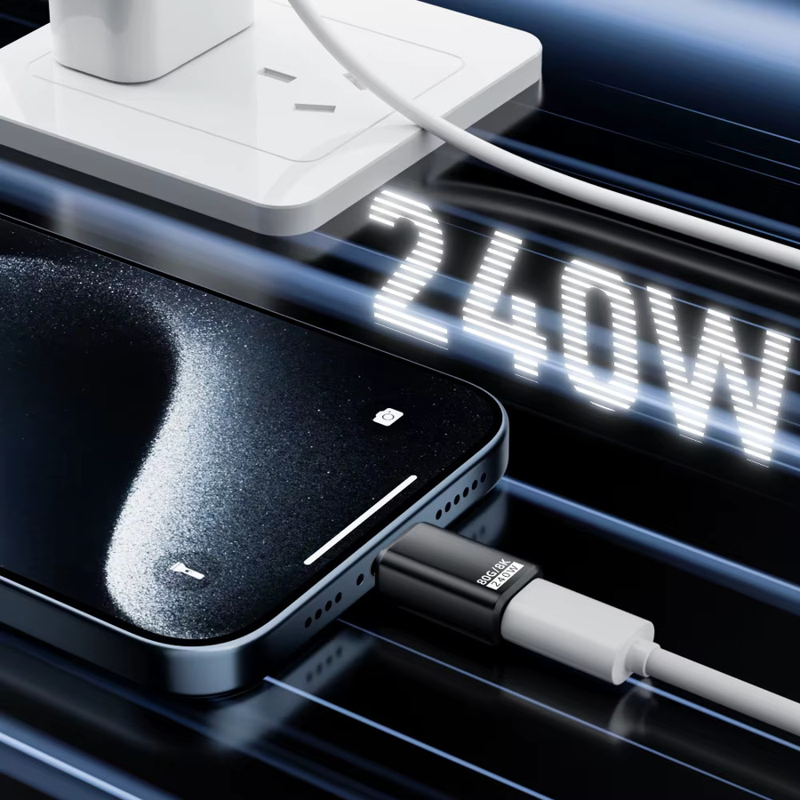 BSN USB4 V2 90-Grad-Typ-C-Winkeladapter in Schwarz mit 80Gbps, Thunderbolt 5/4/3 Kompatibilität und 240W USB-C Anschluss - Bild 3