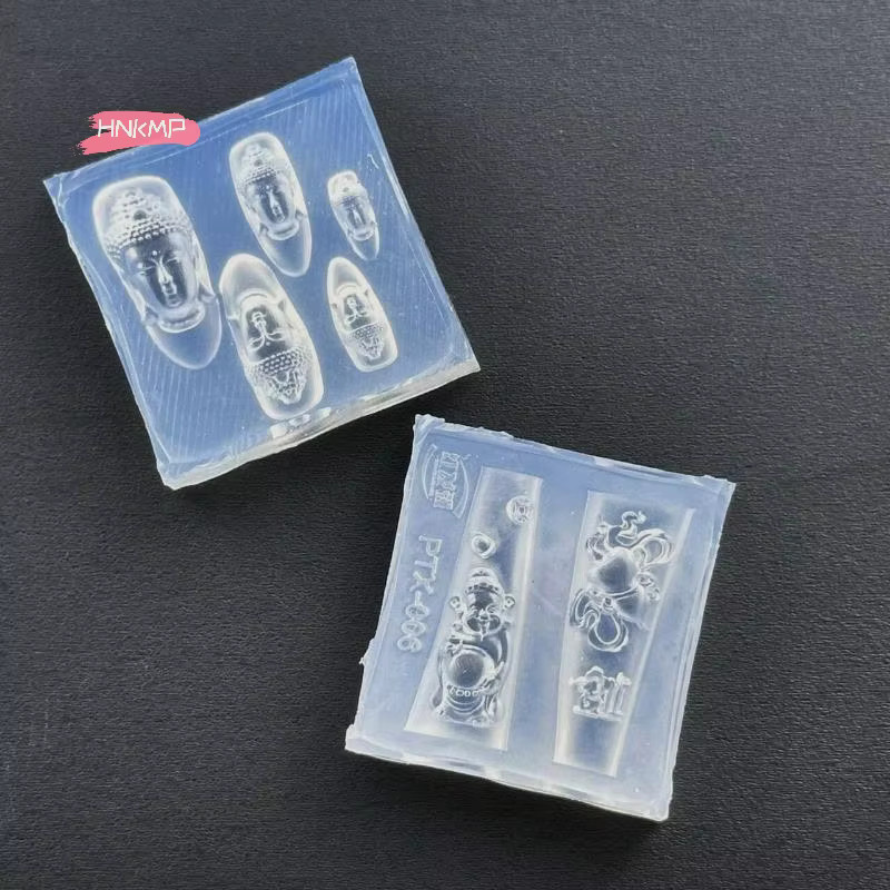 3D Acrylform Buddha Kopf Nail Art Silikon Maniküre Vorlage - Bild 2