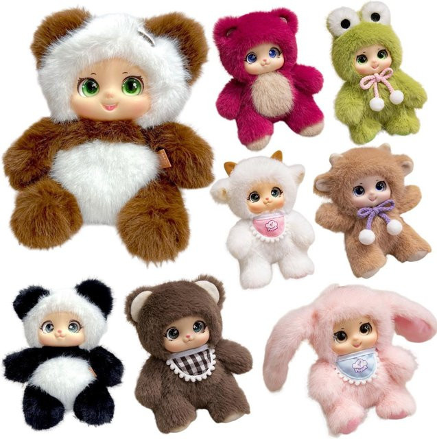 TOPTOY Tierfiguren Panda Hase Bär Schaf, Plüsch, Vinyl, 18cm - Bild 1
