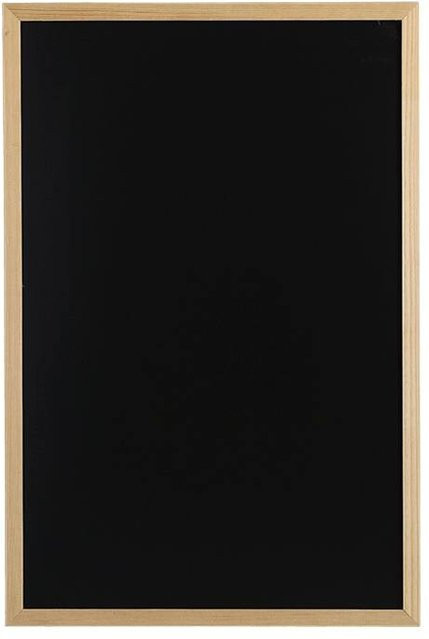Zeller Kreide- und Magnettafel aus Metall und Holz in Schwarz und Braun, Breite: 60,0 cm, Höhe: 40,0 cm - Bild 1