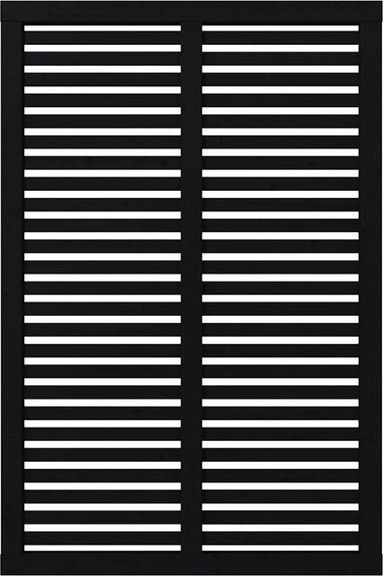 Plus Sichtschutzzaun Harmoni aus Nadelholz in Schwarz, semi-transparent, B: 120 cm, H: 180 cm - Bild 1