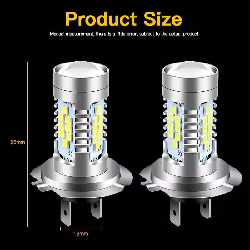 APMATAUTO H7 LED Nebellampen Set mit CANBUS, 2 Stück, Weiß/Eisblau, Plug & Play, 12V - Bild 2
