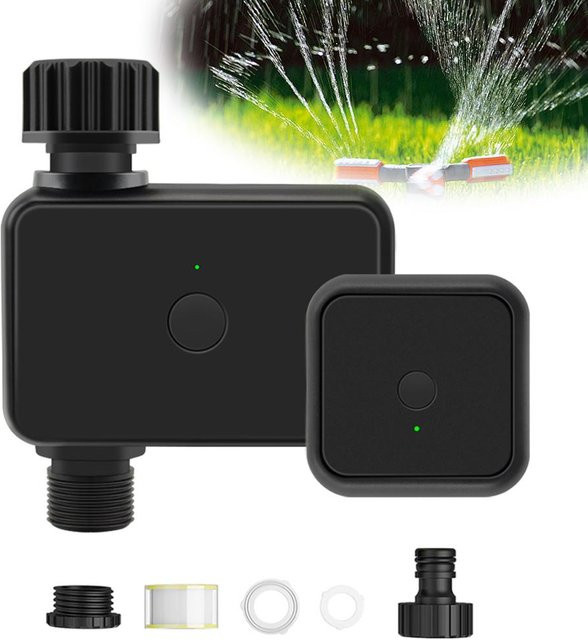 GoolRC Sprinkler-Timer mit App-Steuerung für automatisches Bewässerungssystem, Einzelauslass, Schwarz - Bild 1