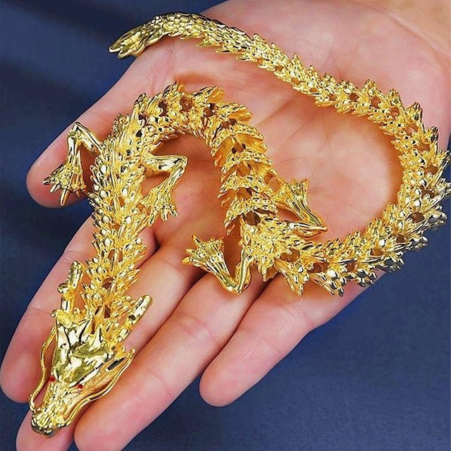 Yiran toy 1 Drachenstatue Goldlegierung mit beweglichen Gliedmaßen - Bild 1