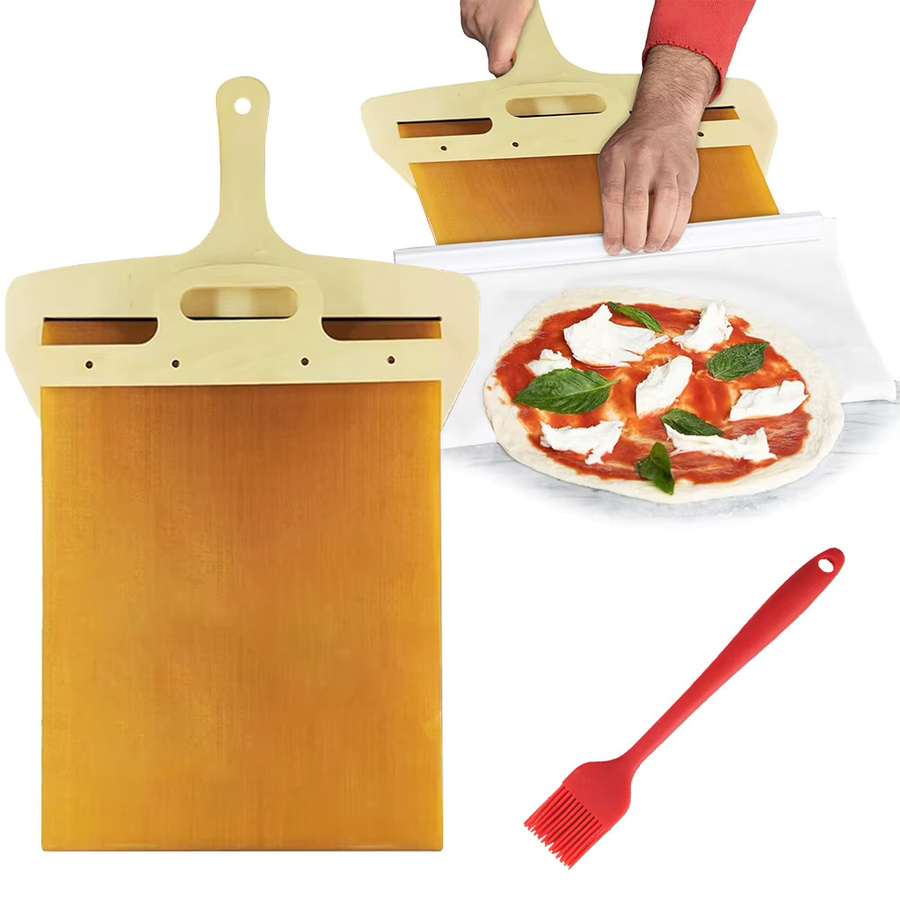 APWIKOGER Antihaftbeschichtete Pizzaschaufel und Teigtablett in Rechteckform, B: 55,0 cm, T: 30,0 cm - Bild 2