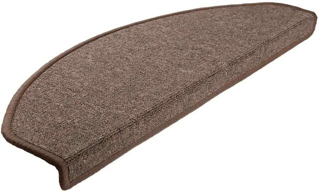 vidaXL Stufenmatten 30 Stück Kaffeebraun Halbrund mit rutschfester Oberfläche und Schalldämmung B/T/H: 65 x 24 x 4 cm - Bild 1