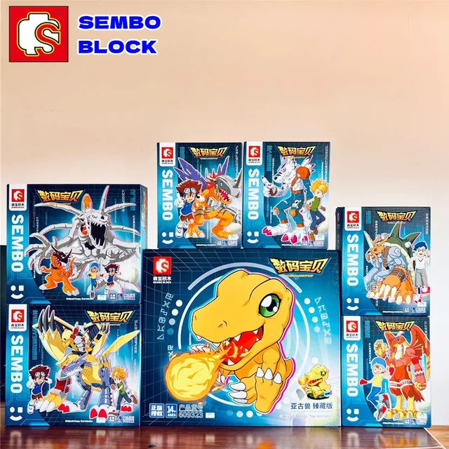 SEMBO Digimon Agumon und Gabumon Figur, Bausteine, ab 6 Jahren - Bild 1