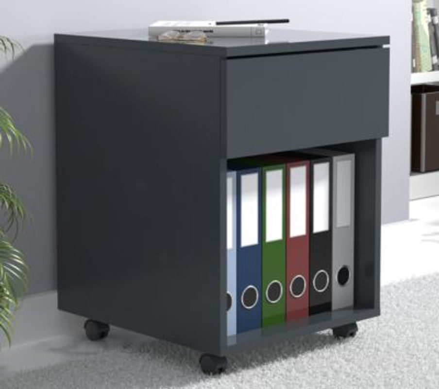 VCM Rollcontainer Dalosa mit 1 Schublade und Fach, Anthrazit/Grau, B: 39 cm, T: 45 cm, H: 55 cm - Bild 10