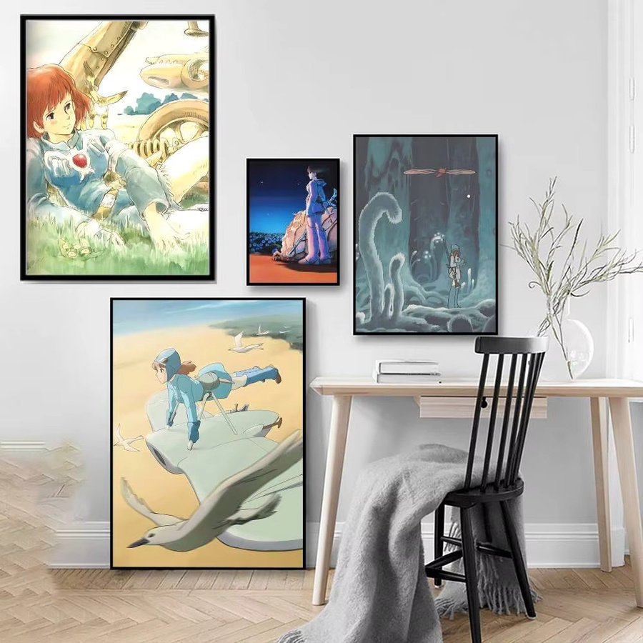 Retro Animations-Poster Nausicaa Valley Wind Wall in Mehrfarben, Papierposter für deine Raumdekoration, B/H: 20,0 x 20,0 cm - Bild 3
